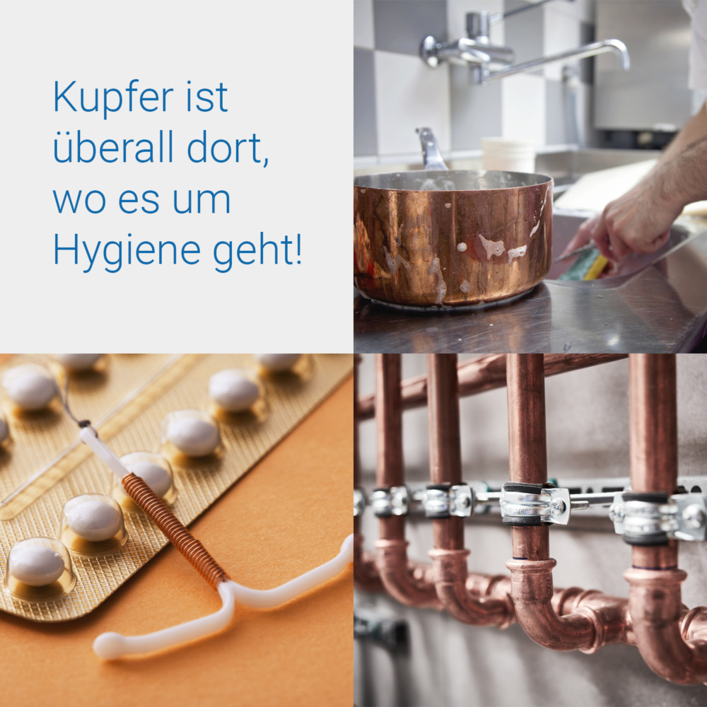 Kupfer ist überall dort wo es um Hygiene geht